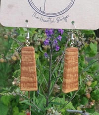 Image 1 of Wooden Earrings, Artistic Dangle Jewelry, Eco-Friendly Accessories, Unique Gift for Her, N-d9ed64db