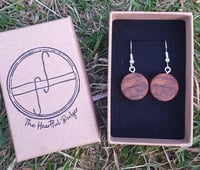 Image 2 of Wooden Earrings, Artistic Dangle Jewelry, Eco-Friendly Accessories, Unique Gift for Her, Natural ...