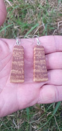 Image 3 of Wooden Earrings, Artistic Dangle Jewelry, Eco-Friendly Accessories, Unique Gift for Her, N-d9ed64db