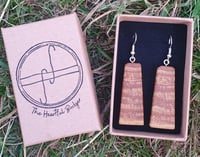 Image 4 of Wooden Earrings, Artistic Dangle Jewelry, Eco-Friendly Accessories, Unique Gift for Her, N-d9ed64db