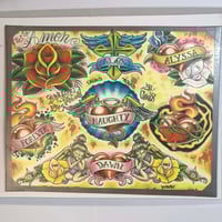 Image 3 of 1970’s colored eagle sheet taped and boarded 11x14