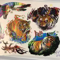 Image 2 of 1992 Kari Barba Tiger sheet 11x14 linework on reverse