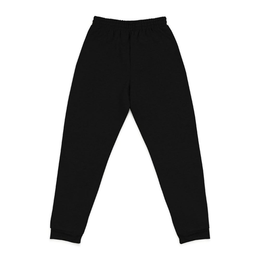 Image of Unisex Pressure Embroidered Tiger Joggers Cozy Charcoal Sweatpants with Gold Tiger Accent