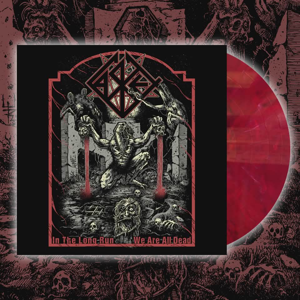 Image of  NBR024LP Casket - In The Long Run We Are All Dead  Red / Black Vinyl lim. to 200 Copies PreOrder