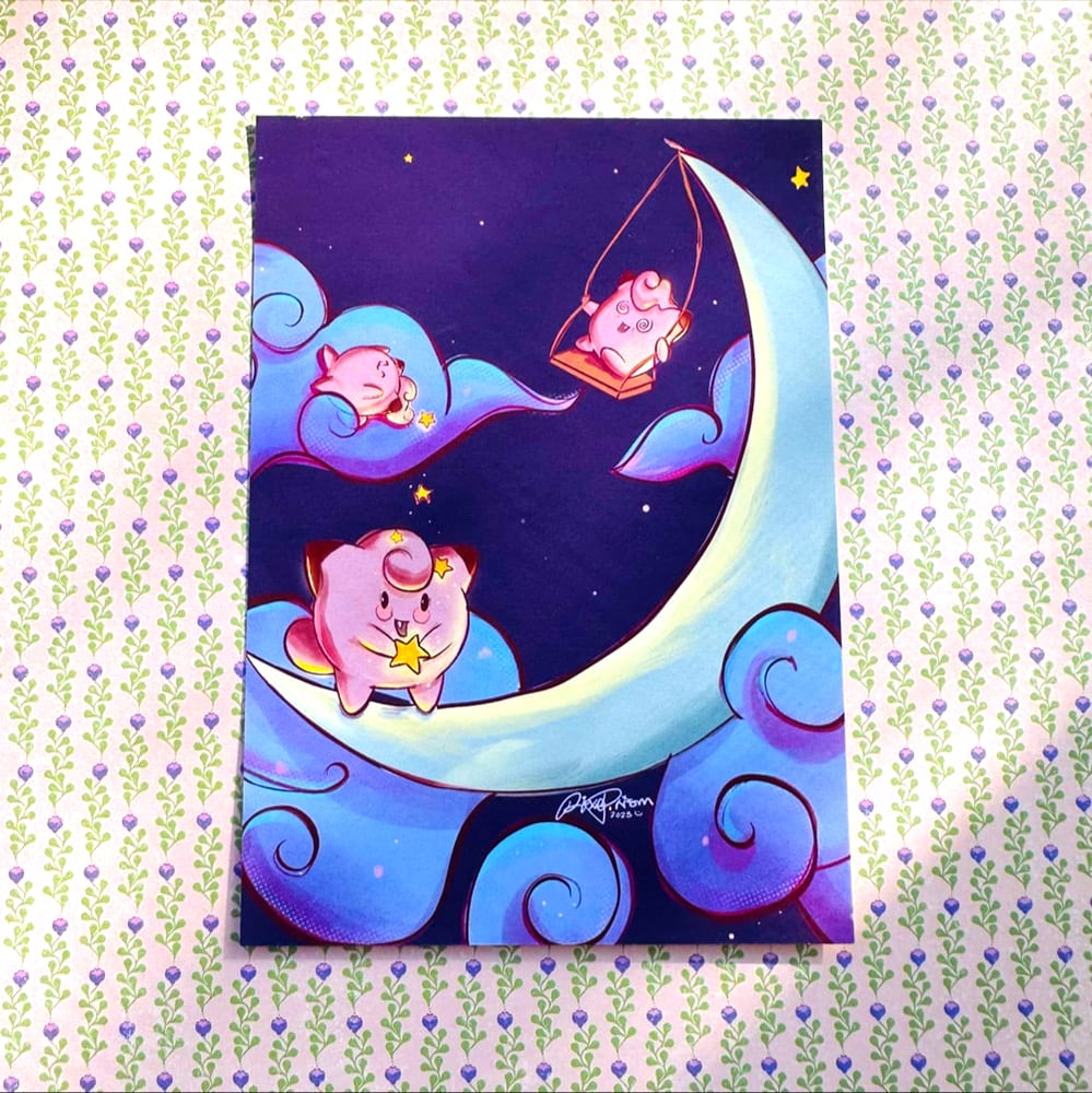 Image of The Moon Cult | Clefairy Original Art Print