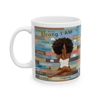 Image 1 of Affirmation Stack Ceramic Mug — Inspirational Words for Black Women (11oz/15oz)