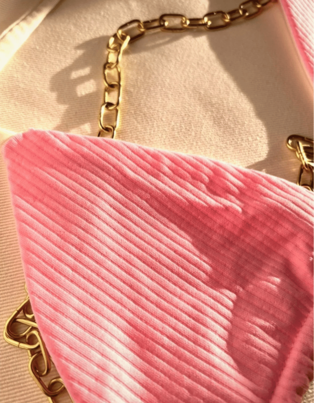 Image of the petal soft pink reversible bikini set