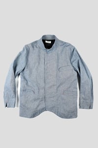 Image 25 of  Chinwest Jacket - Washed Blue Herringbone M L  <s>£440.00</s>