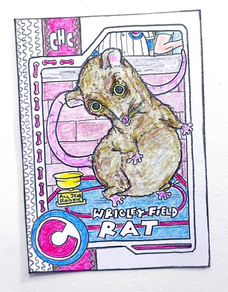 Image of Original pencil artwork—The Wrigley Field Rat