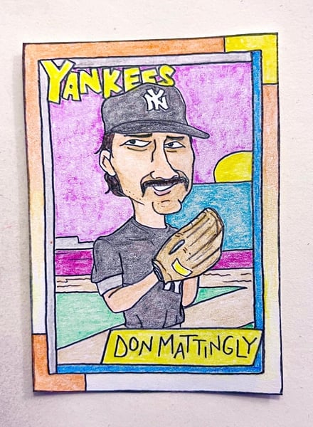 Image of Original pencil artwork—Don Mattingly, 1990