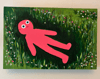 Tux in the Tall Grass - painting 