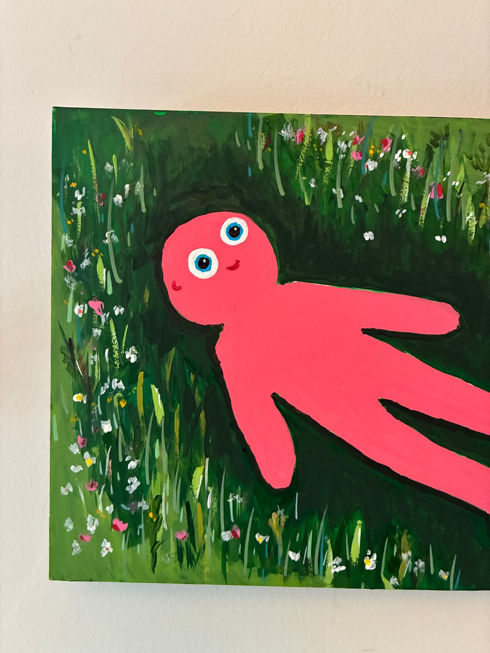 Tux in the Tall Grass - painting 