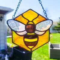 Orange Bumble Bee Suncatcher