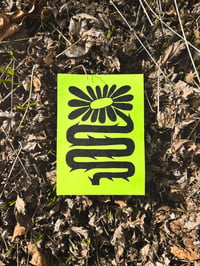 CRAZY DAISY 5x7 Block Print