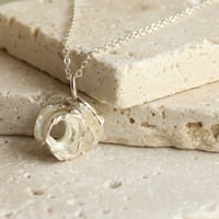 Image 3 of Organic Sterling Silver Circle Pendant