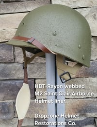 Image 1 of Saint Clair Airborne liner.  HBT-Rayon Webbing.  Complete. 