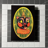 Lydia the Cat Color Pencil Illustration 4x6 Print