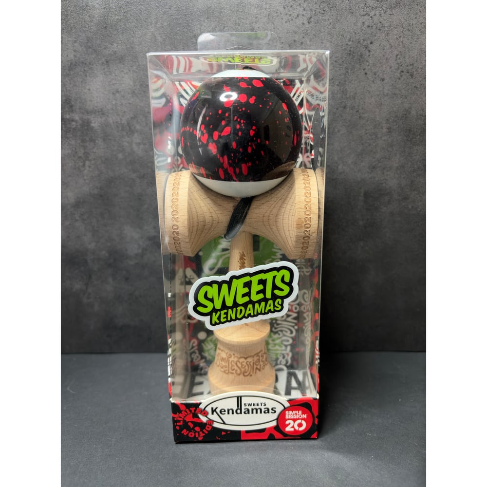 Image of Boo Johnson Simple Session 20 Red black Kendama Sweets Collab