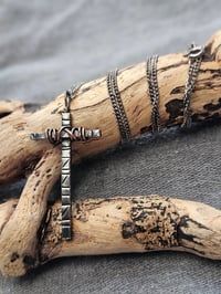 Image 13 of Ready to ship! Mens Necklace!  - Sterling Silver oxidised Cross with added wrapped copper wire 