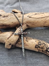 Image 14 of Ready to ship! Mens Necklace!  - Sterling Silver oxidised Cross with added wrapped copper wire 