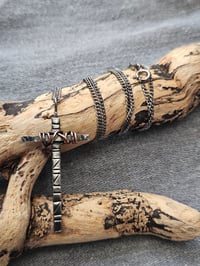 Image 7 of Ready to ship! Mens Necklace!  - Sterling Silver oxidised Cross with added wrapped copper wire 