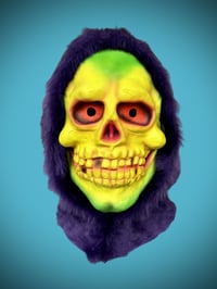 Image 1 of 1980’s Skeletor Hooded Latex Mask 
