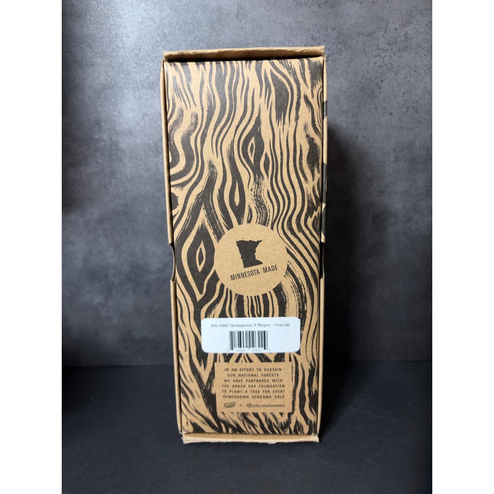 Image of Sweets HOMEGROWN X MUGEN - EMERALD Kendama - Ultra Rare 10/10 MINT w/ Inserts!