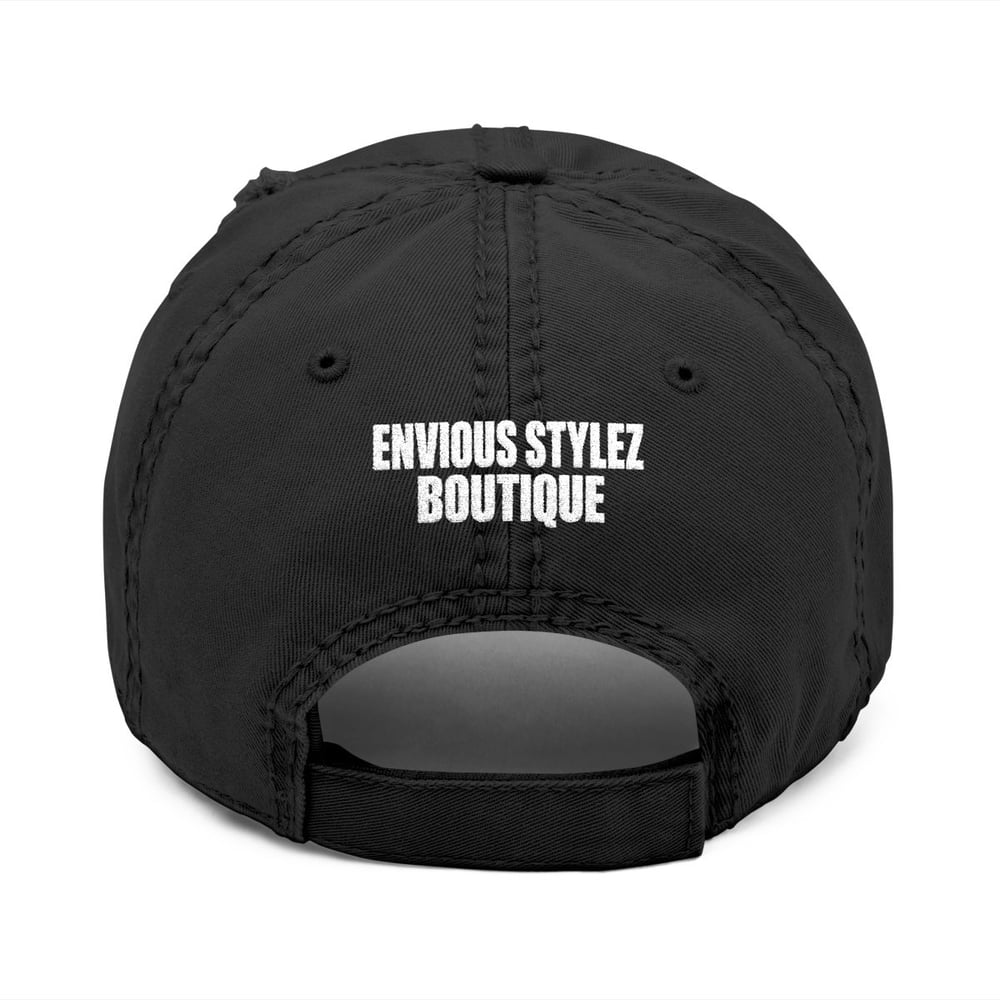 Image of Unisex Walk By Faith Distressed Dad Hat — Embroidered Christian Baseball Cap (1 Corinthians 5:7)