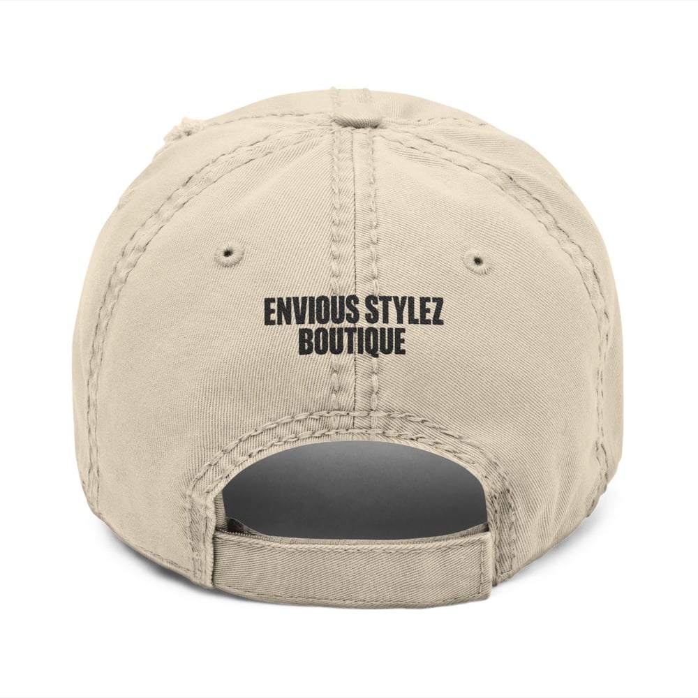 Image of Unisex Walk By Faith Embroidered Distressed Dad Hat – Christian Baseball Cap (2 Corinthians 5:7)