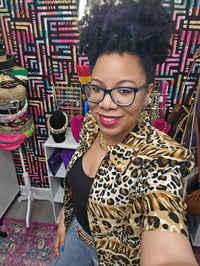 Image 6 of Leopard Print Zip-Up Top 