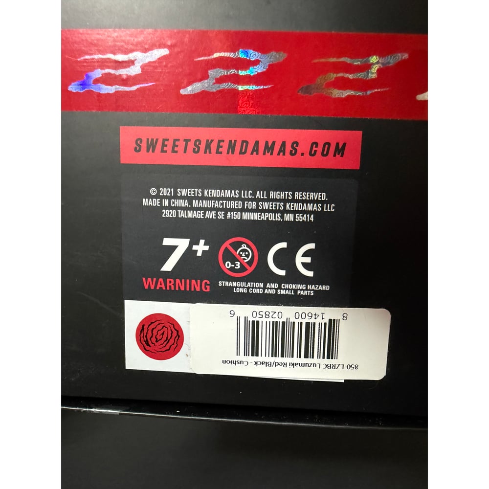 Image of Sweets Kendamas - Luzumaki INVERSE Cushion Clear - Red Black Kendama