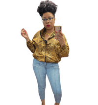 Image 6 of Animal Print Track Jacket