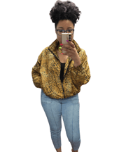 Image 4 of Animal Print Track Jacket