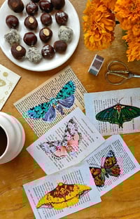 Image 2 of Digital download Old Pages Butterfly & Moth Postcards 