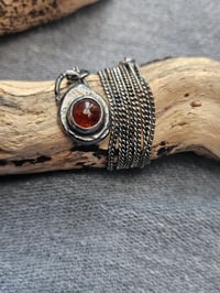 Image 5 of Ready to ship! Mens Necklace! Amber & Oxidised Sterling Silver 