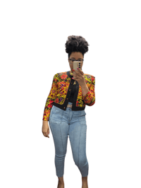 Image 3 of Crop Quilt Size 12 Blazer