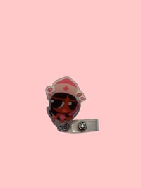 Image 1 of Ms. Power Puff Badge Reel