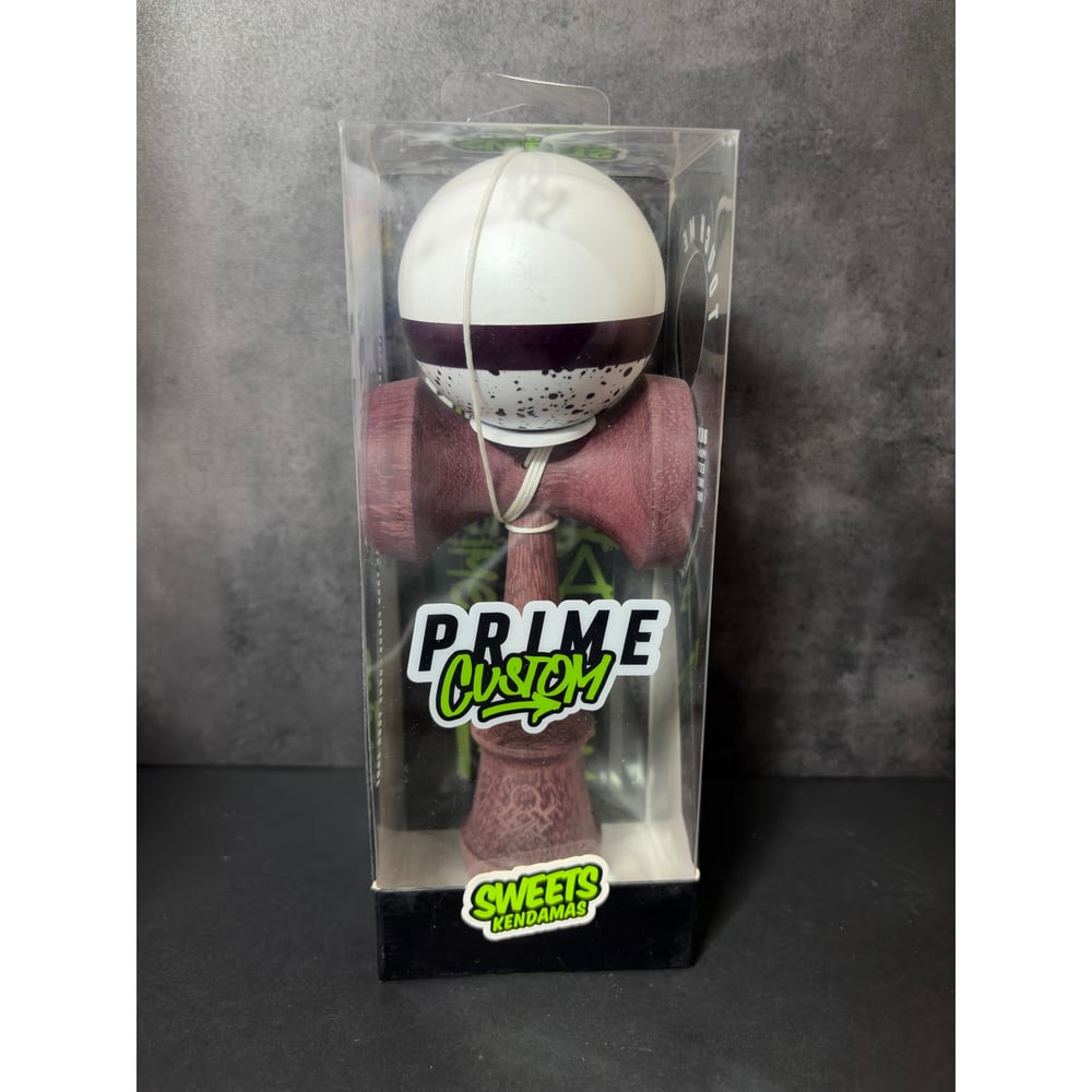 Image of Sweets Kendamas Prime Custom V20 Splatter Raptor Purpleheart Wood BNIB 10/10