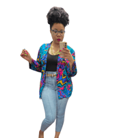 Image 4 of Dani J Size Large Colorful Blazer