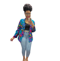 Image 5 of Dani J Size Large Colorful Blazer