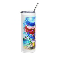 Image 2 of Brugal Añejo 20oz Stainless Tumbler – Tropical Beach Rum Artwork