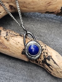 Image 6 of Ready to ship! Mens Necklace! Lapis Lazuli gemstone & Oxidised Sterling Silver 