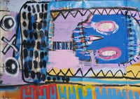 Image 2 of SKELETON CARDBOARD X MARC CRAIG/MTM - “ALIGATOR DEATH X2” - A3 Giclée Art Print