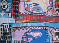 Image 3 of SKELETON CARDBOARD X MARC CRAIG/MTM - “ALIGATOR DEATH X2” - A3 Giclée Art Print