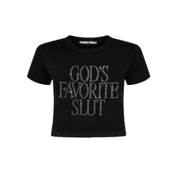 HEAVENLY SLUT RHINESTONE BABYGIRL TOP