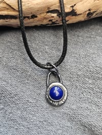 Image 9 of Ready to ship! Mens Necklace! Lapis Lazuli gemstone & Oxidised Sterling Silver 