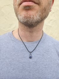 Image 11 of Ready to ship! Mens Necklace! Lapis Lazuli gemstone & Oxidised Sterling Silver 
