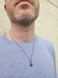 Image 12 of Ready to ship! Mens Necklace! Lapis Lazuli gemstone & Oxidised Sterling Silver 