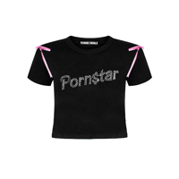 QUEEN OF THE DAMN RHINESTONE BABYGIRL TOP