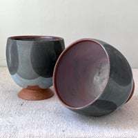 Image 1 of footed cups: set of two: tall tulip